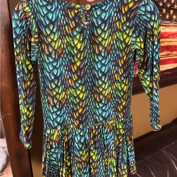 Bums & Roses Scale Pattern RuffleDress - Picture 4 of 5